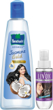 Parachute Advansed & Livon Jasmine Gold Coconut Oil, Shiny Hair & Livon Hair Serum for Dry and Rough Hair(2 Items in the set)