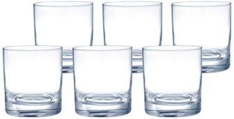 Amazon Brand – Solimo Elitus Whisky Glass Set, 300Ml, Set Of 6, Transparent