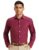 Amazon Brand – Symbol Men’S Cotton Rich Formal Shirt | Plain | Full Sleeve – Regular Fit (Available In Plus Size) (Navy/Maroon_48)