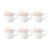Larah by Borosil Gardenia Opalware Tea/Coffee Cup Set | 6 pcs Set, 100 ml Each | Microwave & Dishwasher Safe, Bone-Ash Free | Crockery Set Ideal for Daily Use & Gifting | White