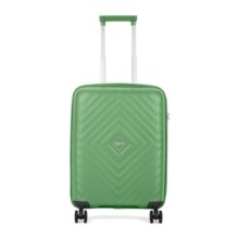 Vip Quad Pro Cabin 55 Cm 8 Spinner Wheels Trolley Bags For Travel, Hard Case Lightweight Bag With Tsa Lock, Anti-Theft Zipper & Premium Interiors (Green) (Small)