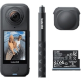 Insta360 X4 Air Starter Bundle – Lightweight 165g 8K 360 Camera, Invisible Selfie Stick Effect, Replaceable Lenses, Shoot First & Frame Later, Built-in Wind Guard, AI-Powered App