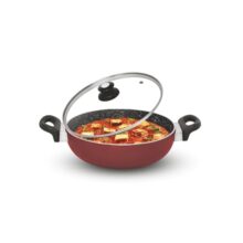 Signoraware Perfecto 4 Coating Non Stick Kadhai 24cm | Gas & Induction Compatible | Low-Oil Cooking | Ergonomically Designed | Ideal for Frying, Sauteing or Preparing Rich Curries (2.5 LTR | Steel)