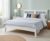 Aprodz Solid Wood Parma Queen Size Bed – Elegant And Stylish Bedroom Furniture Without Storage For A Modern Home (White Finish)