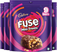 Cadbury Fuse Peanut & Caramel Filled Mini Treats Chocolate Bites(4 x 117 g)
