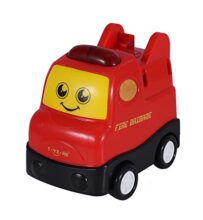 TOYZONE Friction Powered Mini Truck Series | Made in India | Friction Powered Toy | Unbreakable City Service Truck | Pull Back | Push & Go Crawling Toys (My Road Runners Fire Fighter)