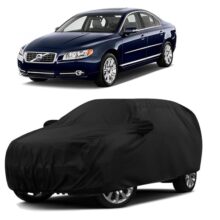 Sulfar 100% Water Resistant Car Body Cover Compatible with Mirror & Antenna Pockets for Volvo S80 (Triple Stitched, Full Bottom Elastic, Black)