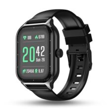Pebble Elevate 1.99″ (5.05 cm) Infinite Display, BT Calling, Health Suite, Multi Sports Mode, Multiple Watch Faces, AI Voice Assistance, Sleep Monitor, Alarm & Notification – Jet Black