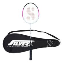 Silver’s Aluminium Stricker Badminton Racket with Full Cover(Pink/Black)