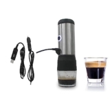 doppio Macchina 15BAR 90W 12V Portable 3 In 1 Coffee Machine With Hot Water Brew System USB Powered With Electric Vehicle Power Supply 60Ml Water Tank Compatible With Ns Capsules DG Capsules