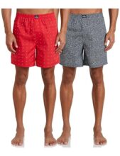 Amazon Brand – Symbol Men’s Cotton Printed Boxer Shorts (Combo Pack of 2) Casual | Underwear | Half pants | Short Pant – Regular Fit with Back Pocket (Multicolor 6_XL)