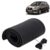 KINGSWAY® Car Steering Wheel Cover Sewable Compatible with Datsun Go (Year 2014 Onwards), Top-Notch PU Leatherite, Black Color with Black Thread, Pack of 1 with Sewing Needle and Thread