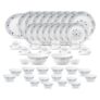 La Opala Classique Opalware Dinner Set, 53 Pcs, Family of 8, Blue Mystique