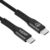 Tukzer 65W Fast Charging Usb Cable Cotton Braided For Smartphones, Tablets, Laptops & Other Type C Devices-480 Mbps Data Transfer Speed (Black, 1M/3.3Ft)