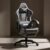 Baybee Drogo Multi-Purpose Ergonomic Gaming Chair With 7 Way Adjustable Seat, Head & Usb Massager, Pu Leather Lumbar Pillow Home & Office Chair With Full Reclining Back Footrest (Emperor Grey)