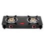 Pigeon Ignia 2 Burner Gas Stove | Brass Burner | Easy Cleaning | Toughened Glass | 2 year Warranty