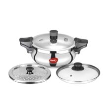 Pigeon All In One Super Cooker Stainless Steel 3 L Induction Bottom Pressure Cooker (Stainless Steel)