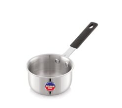 Tosaa Triply Mini Sauce Pan -3-Layer Base For Even Heating | Milk, Water, Tea Pan,Mini Sauce Pan | Dishwasher Safe | Cool-Touch Handie | 700 Ml