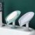 KLEENOX ABS Plastic Soap Stand Holder for Bathroom Kitchen Sink Wall Single Layer with Magic Stickers (Leaf Soap Dish) (Multicolor, Pack of 4)
