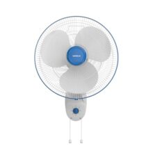 Havells Gatik Pro 400Mm Wall Mount Fan | Rpm: 1350 | Double String For Speed & Oscillation Control | Thermal Overloaded Protected Motor | 100% Copper Wire Winding Motor | 2 Year Warranty (White Blue)