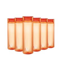 Cello H2O Round Unbreakable Plastic Water Bottle (Orange)
