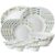 Larah by Borosil Cripper Fluted Series Opalware Dinnerset | 21 Pieces for Family of 6 | Microwave & Dishwasher Safe | Bone-Ash Free, Crockery Set for Dining & Gifting | Plates & Bowls, White