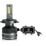 OTO2EYE 1 YEAR WARRANTY Ultra Bright H4 Fitting 120 Watt LED Headlight Bulb|High And Low Beam|Lens Projector Headlamp Bulb With Cooling Fan For All Bikes & Scooters, White