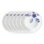 Larah By Borosil Morning Glory 6 Pcs Opalware Plate Set (Dia – 10 Inch), White
