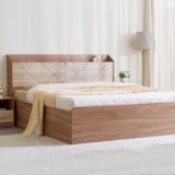Home Centre | Helios Reynan | Engineered Wood | Hydraulic Storage | King Beds | White | 1 Year Warranty
