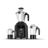 Havells Hexo Plus 1100 Watt Mixer Grinder | 3 Stainless Steel Jars With Handle | 22000 Rpm High-Speed Motor | 100 Min Continuous Runtime | Metal Jar Base | 5 Year Motor Warranty (Black)