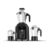 Havells Hexo Plus 1100 Watt Mixer Grinder | 3 Stainless Steel Jars With Handle | 22000 Rpm High-Speed Motor | 100 Min Continuous Runtime | Metal Jar Base | 5 Year Motor Warranty (Black)