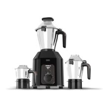 Havells Hexo Plus 1100 Watt Mixer Grinder | 3 Stainless Steel Jars With Handle | 22000 Rpm High-Speed Motor | 100 Min Continuous Runtime | Metal Jar Base | 5 Year Motor Warranty (Black)