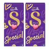 Cadbury Dairy Milk Silk Valentine’s Heart Blush Chocolate Bar Gift Pack, 250 g (Pack of 2)