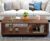 Matterhorn Wooden Coffee Table, Centre Table, Drawing Room Table, Tea Table With Wheels And Shelf For Storage (Diy, 80 X 40 X 40 Cm, Moct-R92101Mayvar) (Oak Brown)