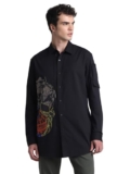 Jack & Jones Men Graphic Print Cotton Regular Fit Black Shirt