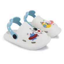 Lancer Unisex Kids Nasawht-Sgrn White Clog, 7