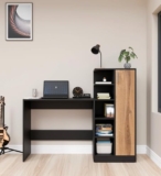 Spyder Craft Liard Engineering Wood Modern Office Desk Study Table Computer Table For Office Work From Home Kids Study Room Workstation With Storage – Color -Black, 1 Year Warranty