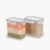 Steelo Sofresh Soclick Plastic Container Set Kitchen Organiser Air Tight Container Set Fridge Safe US FDA Approved PET Food Grade Heavy Duty Material,BPA Free (White,2000ml,Pack of 2)