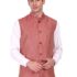 Skavij Men’S Art Silk Solid Kurta Pyjama Set Festive Woven Design 2-Piece Ethnic Dress (Kp055Black_Black_L)