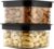 Floraware Food Safe Plastic Multiuse Square Fit-Lock Airtight Storage Jar,Containers for Kitchen Storage Set I Grocery Kitchen Container Set I Multipurpose Jar, 450 ml, set 2 BPA free, Black