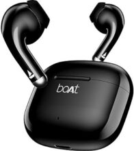 Boat Airdopes 101V2, Flex Fit Tips,13Mm Drivers, Stream Ad Free Music Via App Support Bluetooth(Pitch Black, True Wireless)