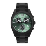 TIMEX Analog Watch for Men with Light Green Dial & Black Stainless Steel Bracelet Band – Water Resistant Men’s Wrist Watches -TWEG296SMU07