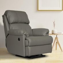 Recliners India Single Power Seater Recliner Sofa | 765/369 Power Recliner Chair | Cushion Armrest | Living Room Recliner Sofa | 1-Year Manufacturer Warranty | Colour- Grey