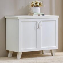 Home Centre | Helios Alton 9 Pairs Shoe Cabinet | Engineered Wood | White | 1 Year Warranty