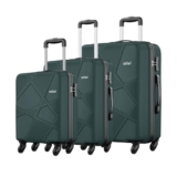 Safari Pentagon Set Of 3 (Cabin + Medium + Large) Trolley Bags Hard Case Polypropylene 4 Wheels 360 Degree Wheeling Luggage, Travel Bags, Suitcase For Travel, Trolley Bags For Travel, Dusk Green