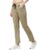 Pinkmint Women Cotton Track Pants With Both Side Pockets | Elastic Waist & Drawstring | Regular Fit | Lounge, Gym & Casual Wear Beige