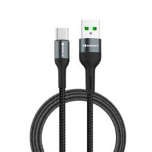 Havells USB Star- Braided Type A to Type C Data Cable 65W, 6A (AHNREHB000) – Black