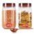 Milton Vintage Airtight Containers with Spoons for Kitchen Storage Food Grade Plastic, Stackable & Transparent Organizer Jars, Masala Dabba, Set of 2 (2 Litres each) for Tea, Coffee, Sugar, Dry Fruits