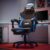 Drogo Aura Limited Edition Gaming Chair | Ergonomic High-Back Design Chair With Footrest | Premium Pu Leather | Armrests | Computer Chair With Adjustable Neck & Lumbar Support (Black/Blue)