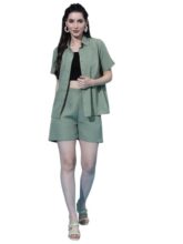 Women 3-Piece Coord Set | Shrirt and Short Dress |